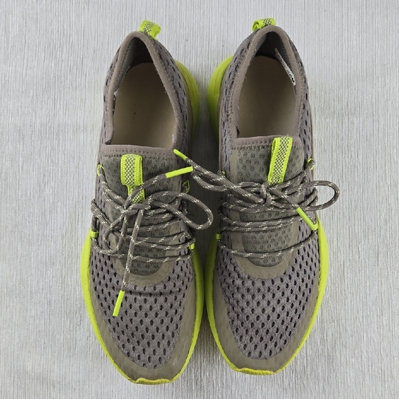 Sorel Kinetic Breakthru Lace Up Sneakers Womens Size 9.5 Olive Green Neon Yellow - Picture 3 of 16